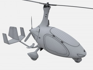 Gyroplane Autogiro Cavalon Orange Model 3D