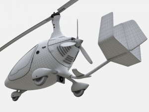 Gyroplane Autogiro Cavalon Orange Model 3D