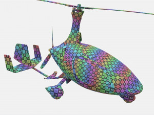 Gyroplane Autogiro Cavalon Orange Model 3D