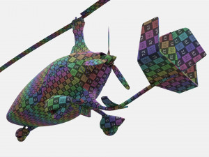 Gyroplane Autogiro Cavalon Orange Model 3D