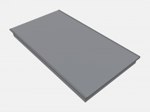 Induction Hob 2 Surface Glass Black Model 3D