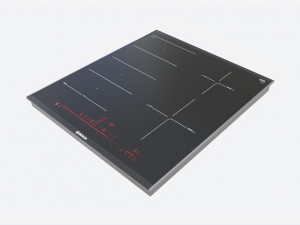 Induction Hob Multi Surface Glass Black 01 Modelo 3D