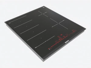 Induction Hob Multi Surface Glass Black 01 3D Model