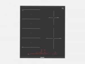 Induction Hob Multi Surface Glass Black 01 3D Model