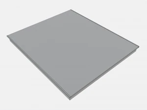 Induction Hob Multi Surface Glass Black 01 3D Model