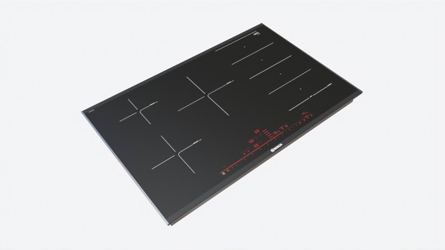 Induction Hob Multi Surface Glass Black 02 3D 모델 .c4d .max .obj .3ds .fbx .stl .blend 
