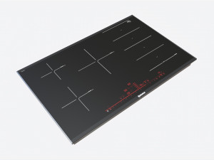 Induction Hob Multi Surface Glass Black 02 Modelo 3D
