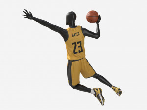 Male Manequin in Basketball Uniform in Action 01 3Dモデル