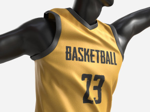 Male Manequin in Basketball Uniform in Action 01 3Dモデル