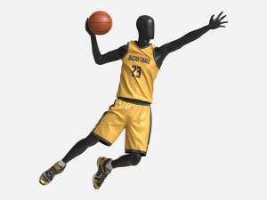 Male Manequin in Basketball Uniform in Action 01 3Dモデル