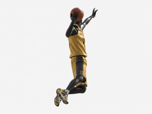 Male Manequin in Basketball Uniform in Action 01 3Dモデル