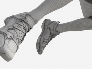 Male Manequin in Basketball Uniform in Action 01 3Dモデル