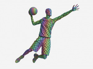 Male Manequin in Basketball Uniform in Action 01 3Dモデル