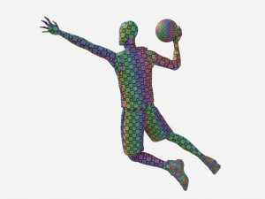 Male Manequin in Basketball Uniform in Action 01 3Dモデル