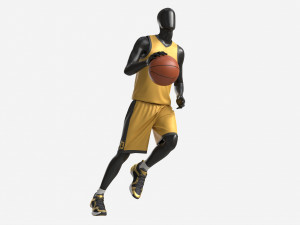 Male Manequin in Basketball Uniform in Action 02 3D मॉडल