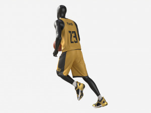 Male Manequin in Basketball Uniform in Action 02 3D मॉडल