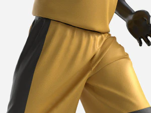 Male Manequin in Basketball Uniform in Action 02 3D Model