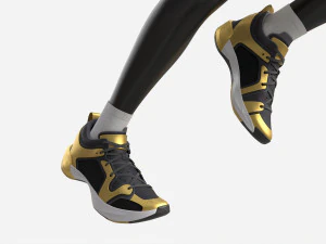 Male Manequin in Basketball Uniform in Action 02 3D Model