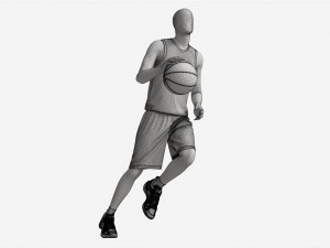 Male Manequin in Basketball Uniform in Action 02 3D मॉडल