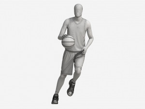 Male Manequin in Basketball Uniform in Action 02 3D मॉडल
