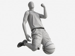 Male Manequin in Basketball Uniform in Action 03 3D 模型