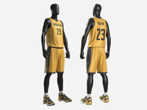 Мужской манекен в баскетбольной форме стоит 3D Модель