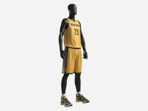 Male Manequin in Basketball Uniform Standing Modèle 3D