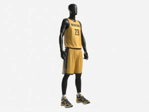 Male Manequin in Basketball Uniform Standing 3D Model