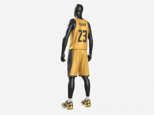 Male Manequin in Basketball Uniform Standing Modèle 3D