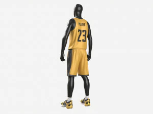 Male Manequin in Basketball Uniform Standing 3D Model
