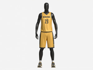 Male Manequin in Basketball Uniform Standing Modèle 3D