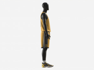 Male Manequin in Basketball Uniform Standing Modèle 3D