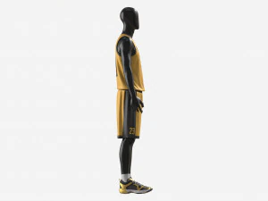 Male Manequin in Basketball Uniform Standing 3D Model