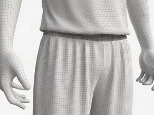 Male Manequin in Basketball Uniform Standing 3D Model