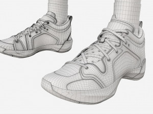 Male Manequin in Basketball Uniform Standing Modèle 3D