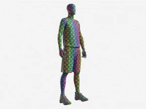 Male Manequin in Basketball Uniform Standing 3D Model