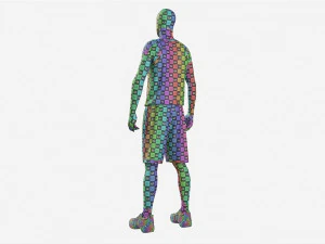 Male Manequin in Basketball Uniform Standing 3D Model
