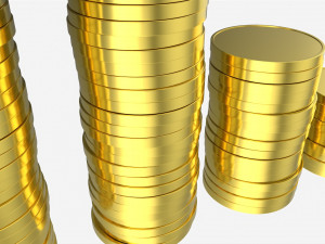 Money coin stack set 3D 모델