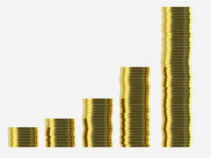 Money coin stack set 3D 모델