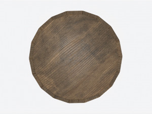 Old Wooden Bucket with Rope Handle 3D Модель