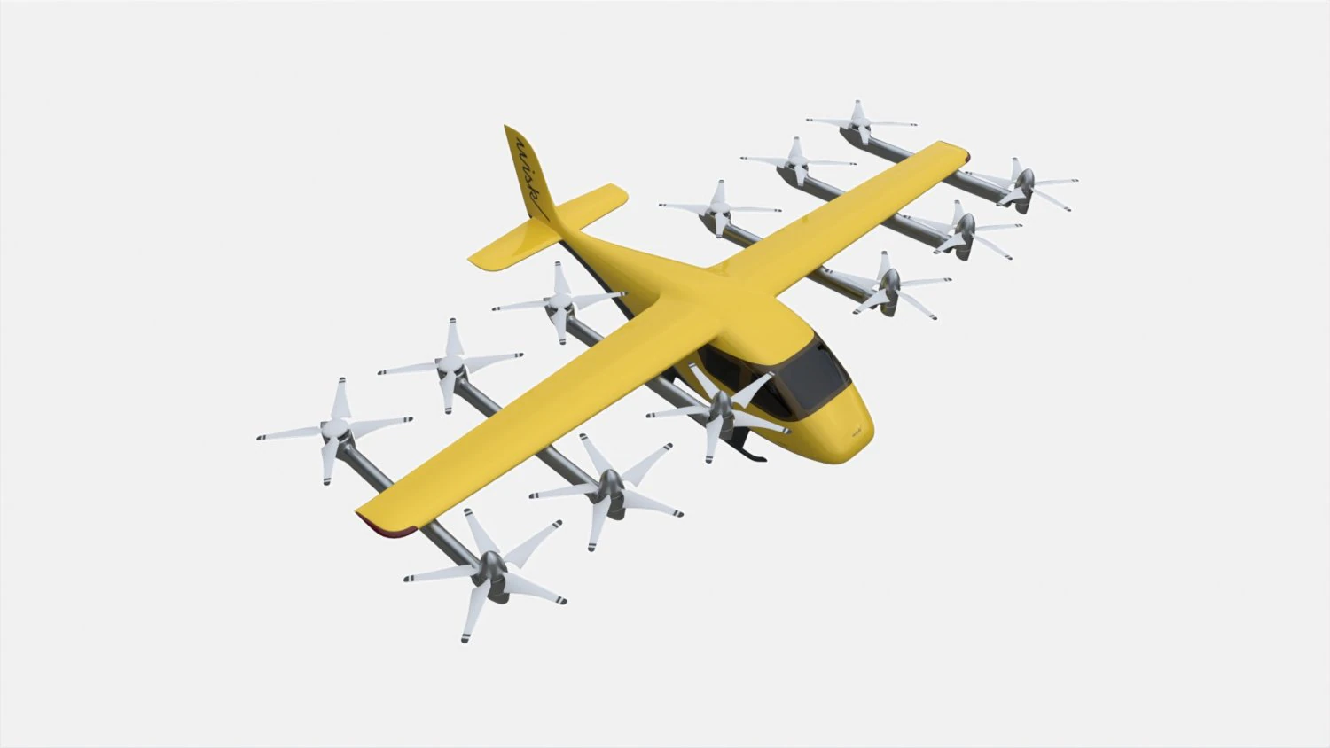 Wisk Generation 6 Aircraft 3D Model .c4d .max .obj .3ds .fbx .stl .blend 