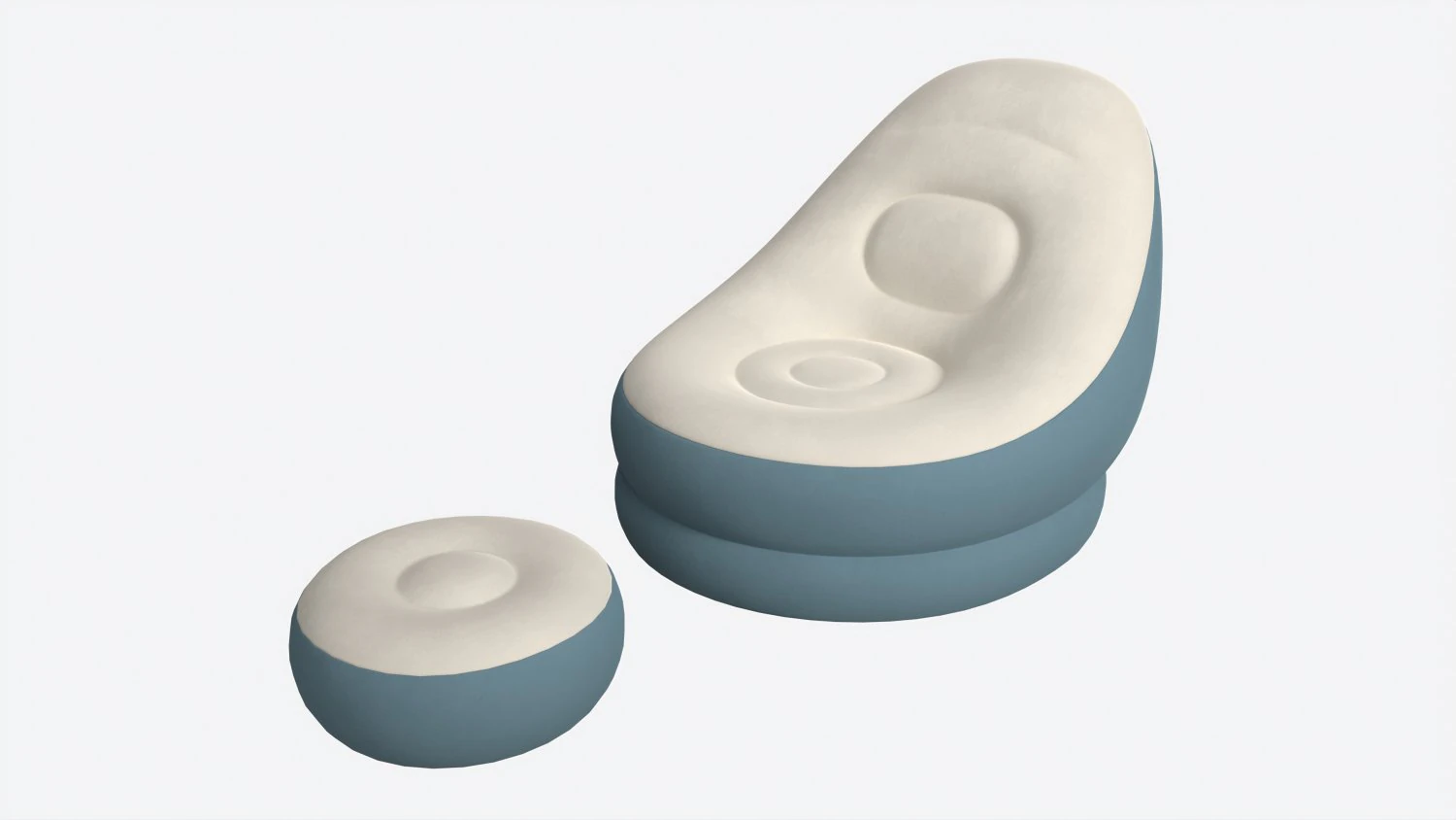 Bestway Inflatable Armchair with Footrest 3D Model .c4d .max .obj .3ds .fbx .stl .blend 