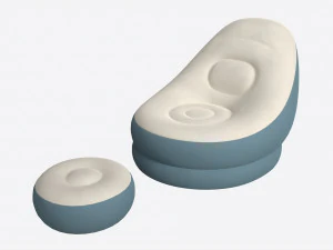 Bestway opblaasbare fauteuil met voetensteun 3D Model