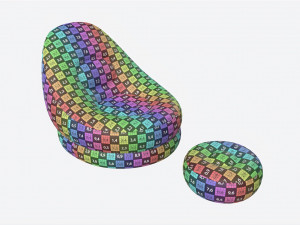 Bestway Inflatable Armchair with Footrest Modèle 3D