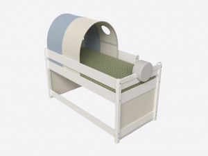 Cilek Montes Beg Loft Bed with Canopy-tunnel 3D Модель