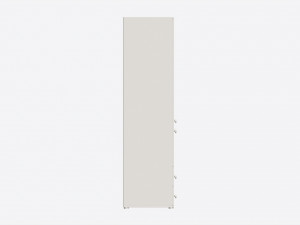 Cilek Montes White 2-door Wardrobe 3D Model