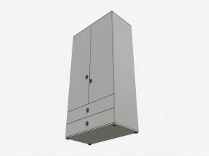 &Ccedil;ilek Montes Beyaz 2 Kapılı Dolap 3D Model