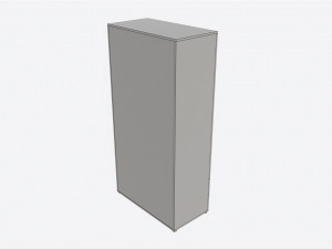 Cilek Montes White 2-door Wardrobe 3D Model