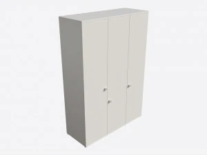 Arm&aacute;rio 3 portas Cilek Montes branco Modelo 3D