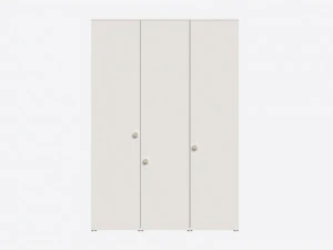 Armadio Cilek Montes a 3 ante bianco Modello 3D